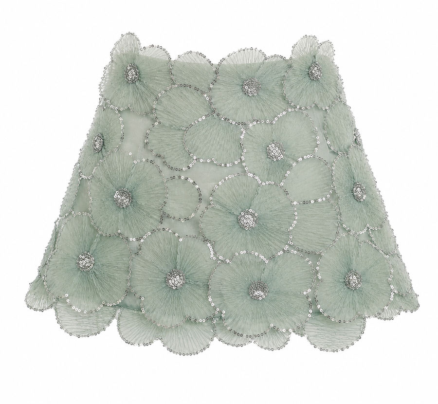 MINI SKIRT FLEUR D’IVOIRE GREEN